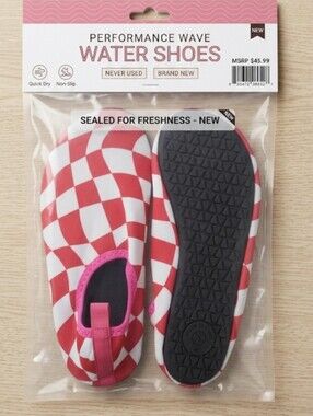 XL Pink Checkerboard Water Shoes